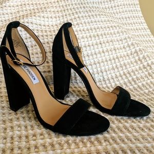 Black Suede Carrson Heels Steve Madden